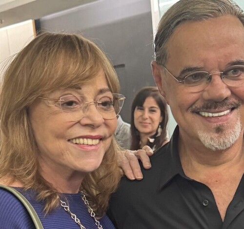 Glória Perez vai à estreia de Diogo Vilela no RJ