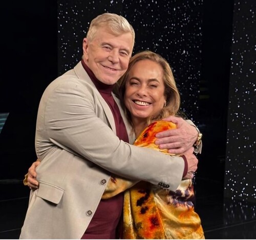 Miguel Falabella e Cissa Guimarães se reencontram em gravação do Video Show