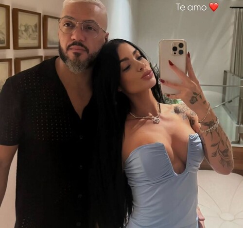 Surge a primeira foto de Belo e Rayane Figliuzzi com direito a declaração de amor