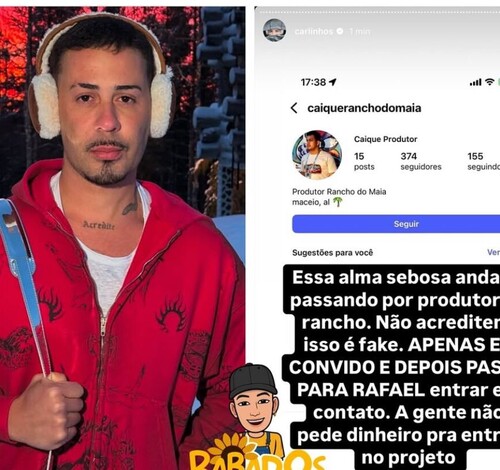 Carlinhos Maia denuncia golpe com uso do seu nome e de seu rancho