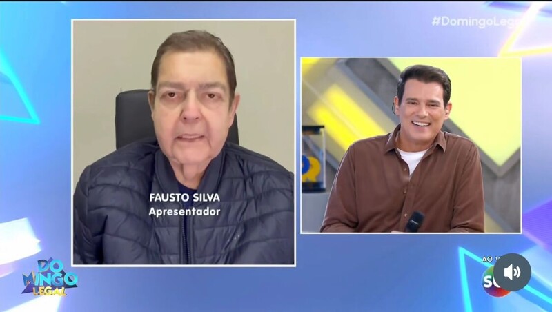 Faustão surpreende e surge em programa de Celso Portiolli no SBT