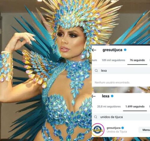 Prestes a anunciar nova Rainha de Bateria, Unidos da Tijuca dá unfollow em Lexa