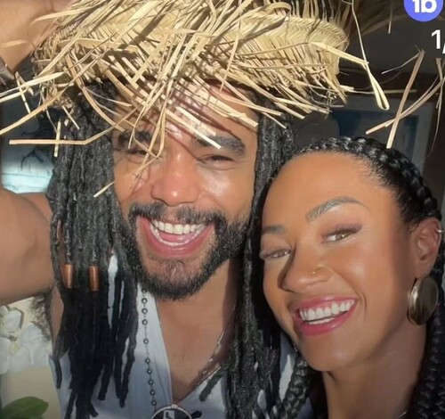 Aline Patriarca curte aniversário ao lado do namorado Diogo Almeida