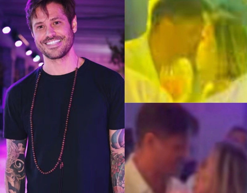 A fila andou! Dado Dolabella é flagrado aos beijos com loira em festa de famosa