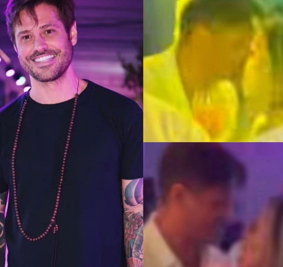 A fila andou! Dado Dolabella é flagrado aos beijos com loira em festa de famosa